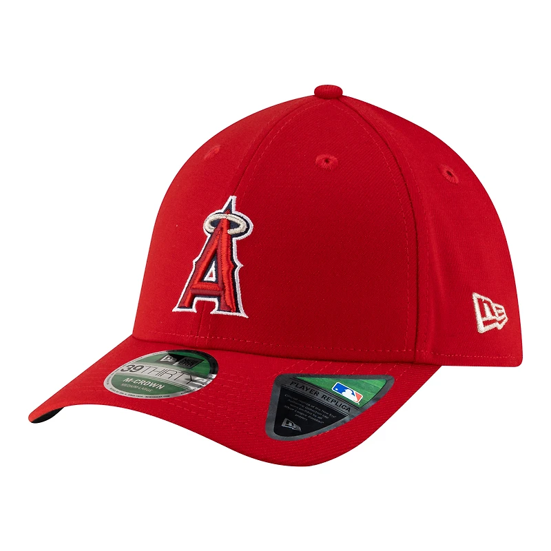Men's New Era  Red Los Angeles Angels Player Replica 39THIRTY M-Crown Flex Hat