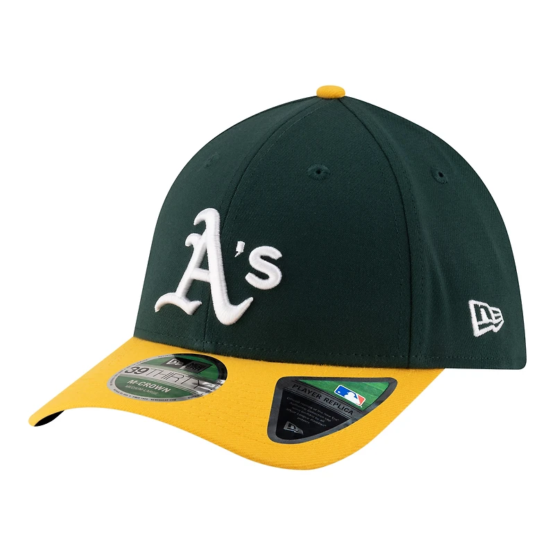 Men's New Era Green Athletics Player Replica 39THIRTY M-Crown Flex Hat