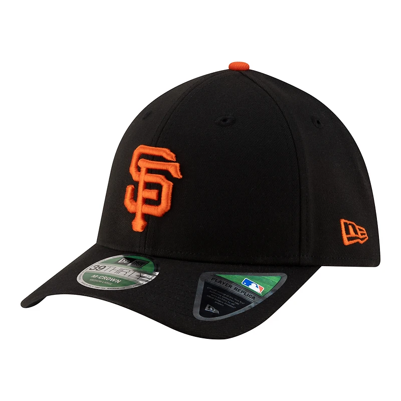 Men's New Era  Black San Francisco Giants Player Replica 39THIRTY M-Crown Flex Hat