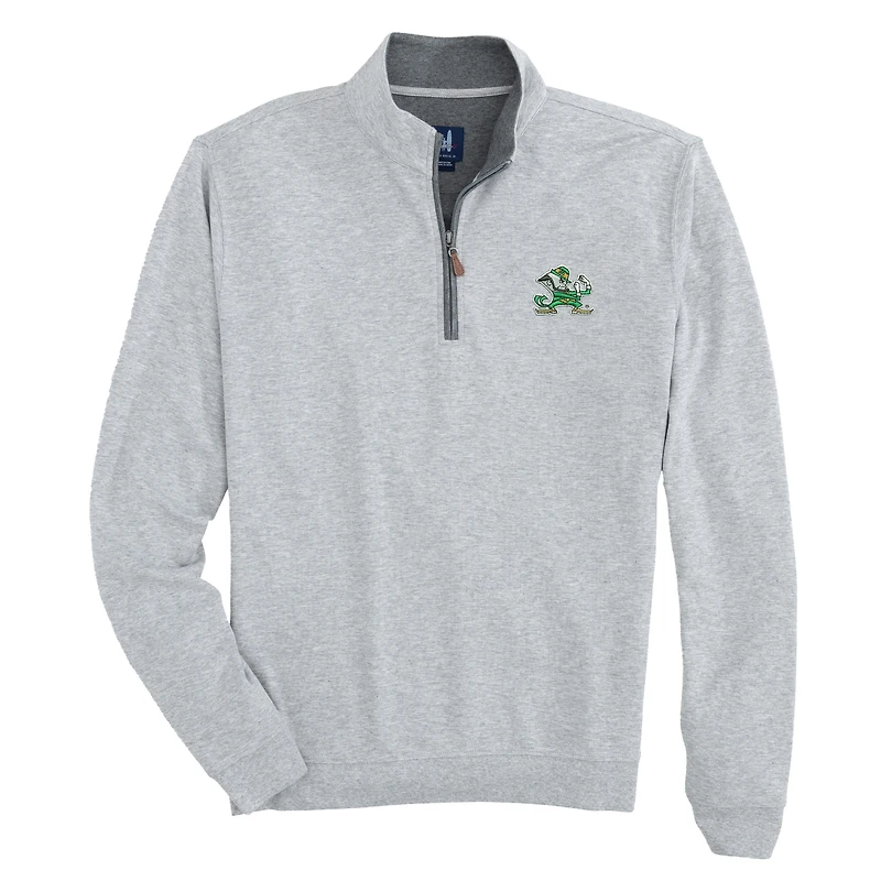Men's johnnie-O  Gray Notre Dame Fighting Irish Sully Tri-Blend Quarter-Zip Pullover