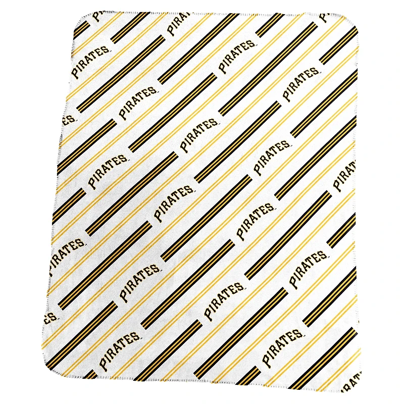 Logo Brands Pittsburgh Pirates 50" x 60" Classic Vertical Stripe Fleece Throw Blanket