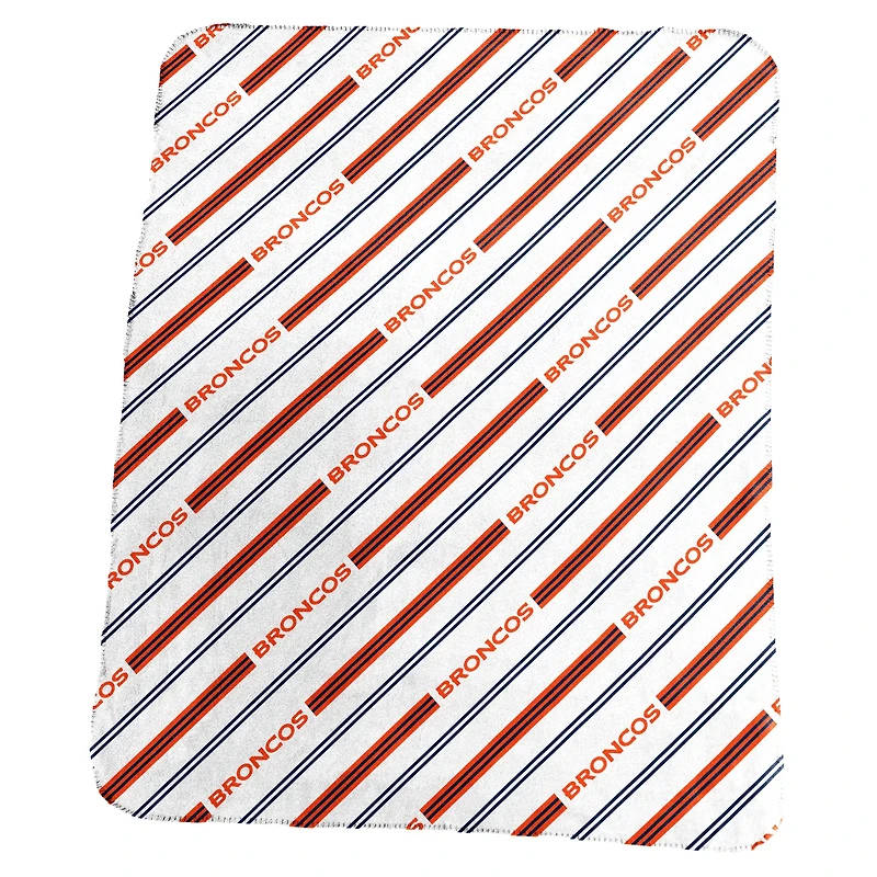 Logo Brands Denver Broncos 50" x 60" Classic Vertical Stripe Fleece Throw Blanket