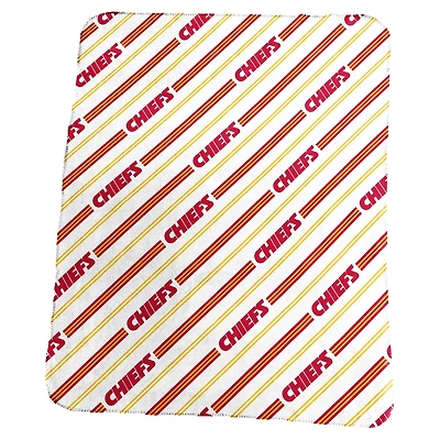 Kansas City Chiefs Classic Vertical Stripe Fleece Throw Blanket