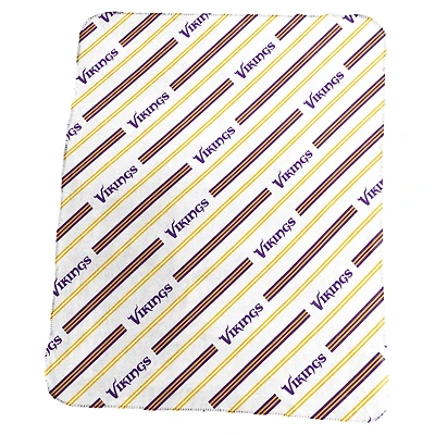 Logo Brands Minnesota Vikings 50" x 60" Classic Vertical Stripe Fleece Throw Blanket