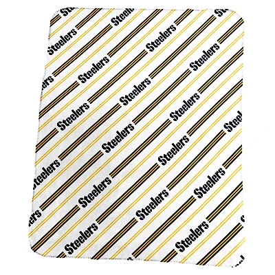 Logo Brands Pittsburgh Steelers 50" x 60" Classic Vertical Stripe Fleece Throw Blanket