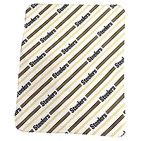 Logo Brands Pittsburgh Steelers 50" x 60" Classic Vertical Stripe Fleece Throw Blanket