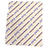 Los Angeles Lakers Classic Vertical Stripe Fleece Throw Blanket
