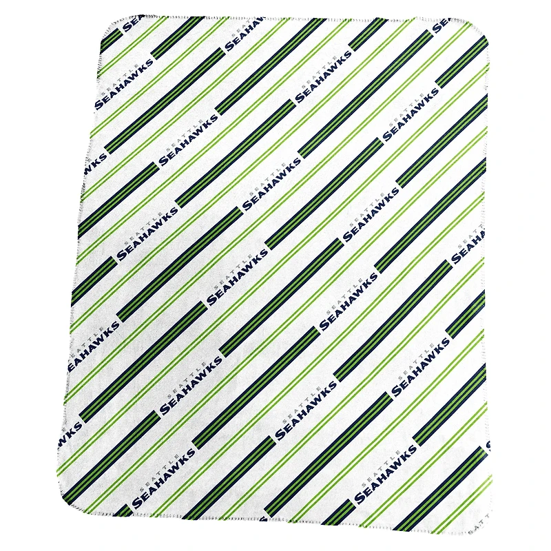 Logo Brands Seattle Seahawks 50" x 60" Classic Vertical Stripe Fleece Throw Blanket