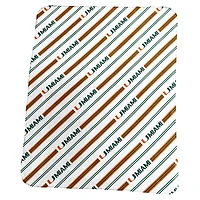 Logo Brands Miami Hurricanes 50" x 60" Classic Vertical Stripe Fleece Throw Blanket