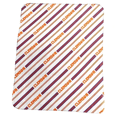 Clemson Tigers Classic Vertical Stripe Fleece Throw Blanket