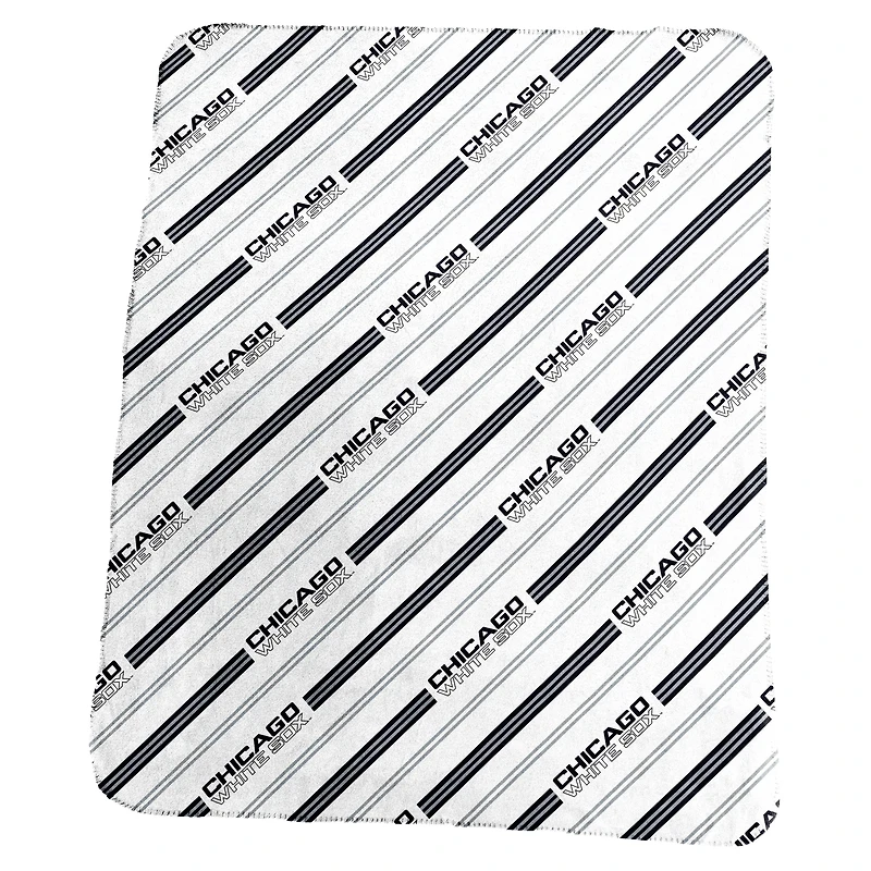 Logo Brands Chicago White Sox 50" x 60" Classic Vertical Stripe Fleece Throw Blanket
