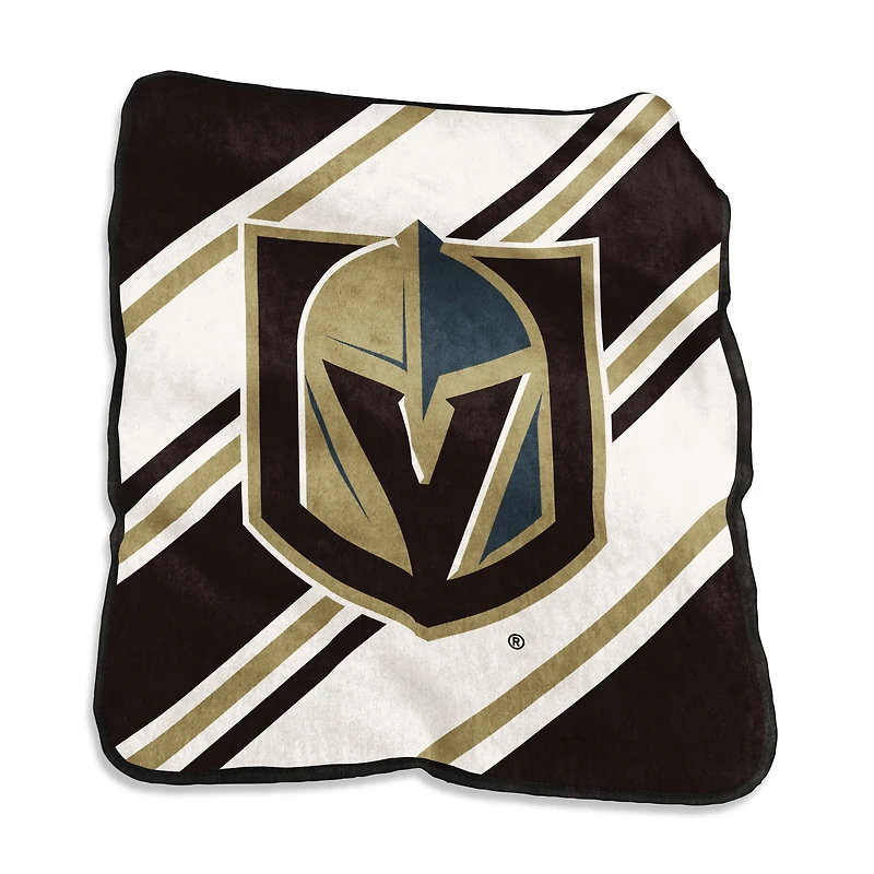 Logo Brands Vegas Golden Knights 50" x 60" Raschel Stripe Throw Blanket