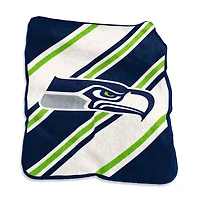 Logo Brands Seattle Seahawks 50" x 60" Raschel Stripe Throw Blanket