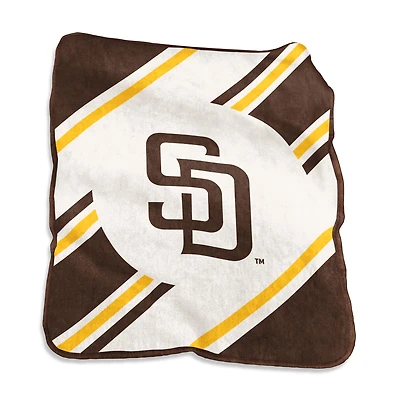 Logo Brands San Diego Padres 50" x 60" Raschel Stripe Throw Blanket
