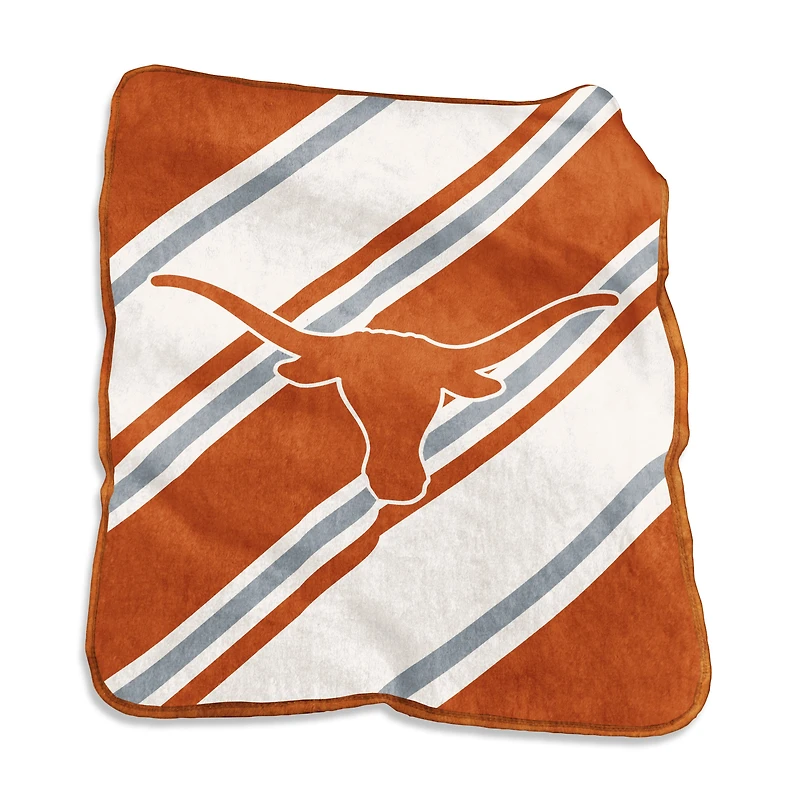 Texas Longhorns Raschel Stripe Throw Blanket