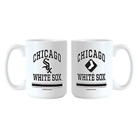 Logo Brands Chicago White Sox 15oz. Current & Throwback Mug Set