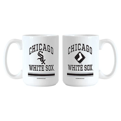 Logo Brands Chicago White Sox 15oz. Current & Throwback Mug Set