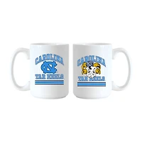 Logo Brands North Carolina Tar Heels 15oz. Current & Throwback Mug Set