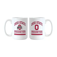 Logo Brands Ohio State Buckeyes 15oz. Current & Throwback Mug Set