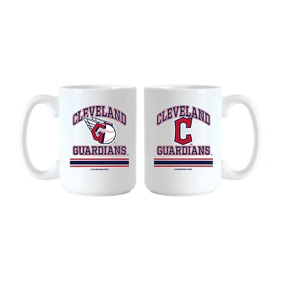 Logo Brands Cleveland Guardians 15oz. Current & Throwback Mug Set