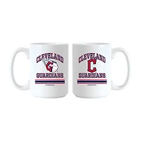 Logo Brands Cleveland Guardians 15oz. Current & Throwback Mug Set