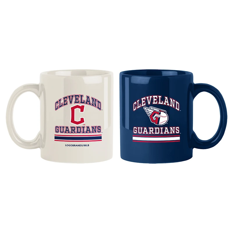 Cleveland Guardians 15oz. Current & Throwback Mug Set