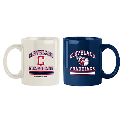 Cleveland Guardians 15oz. Current & Throwback Mug Set