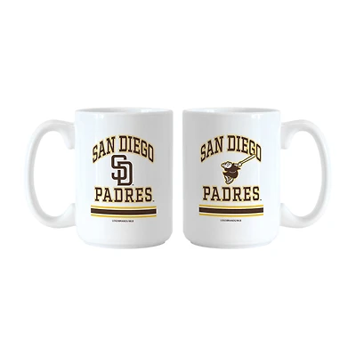 Logo Brands San Diego Padres 15oz. Current & Throwback Mug Set