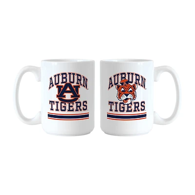 Logo Brands Auburn Tigers 15oz. Current & Throwback Mug Set