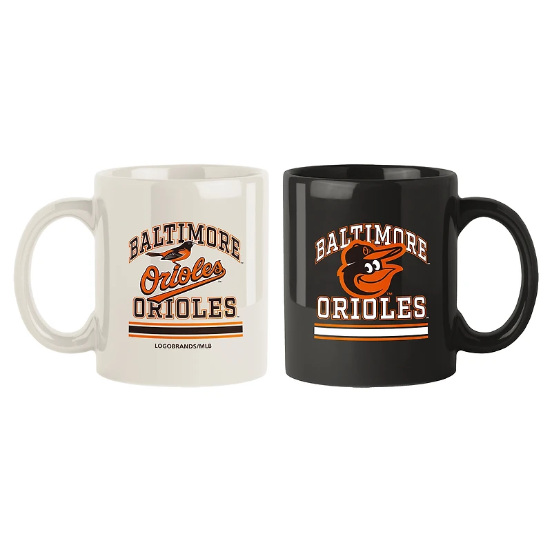 Baltimore Orioles 15oz. Current & Throwback Mug Set