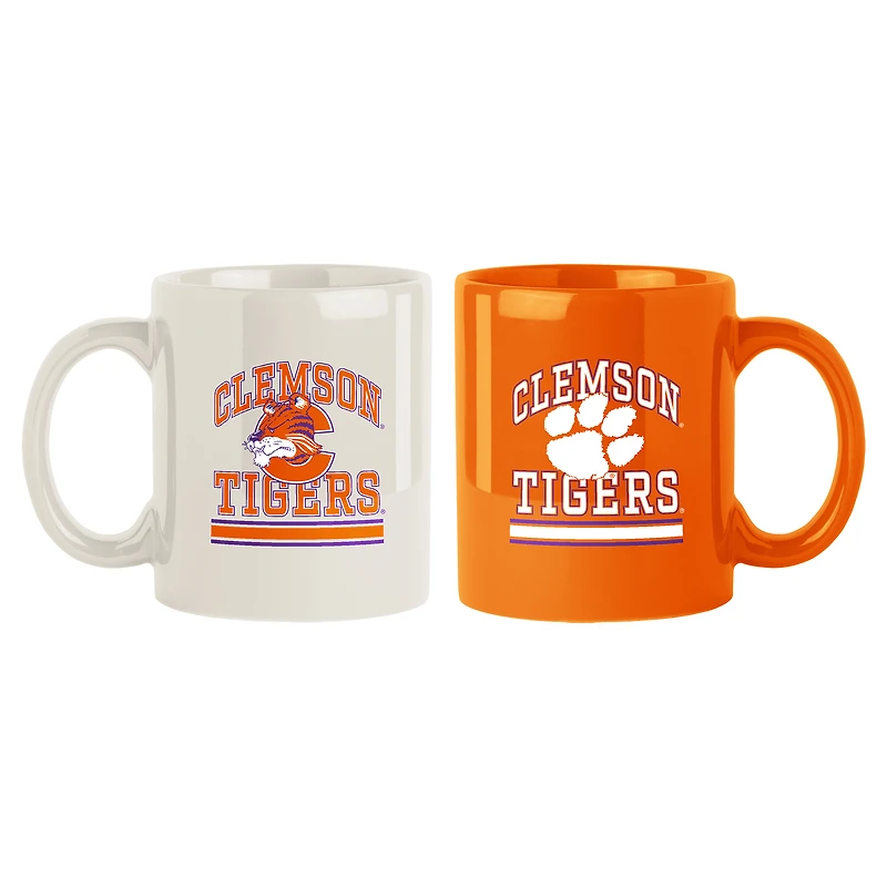 Clemson Tigers 15oz. Current & Throwback Mug Set