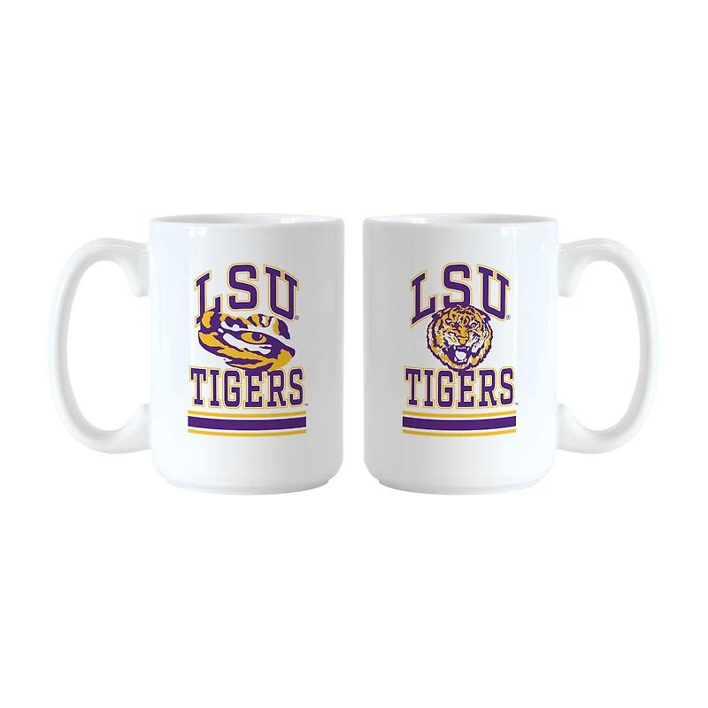 Logo Brands LSU Tigers 15oz. Current & Throwback Mug Set