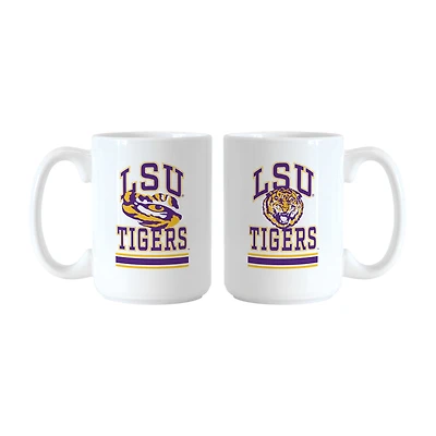 Logo Brands LSU Tigers 15oz. Current & Throwback Mug Set