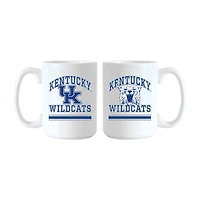 Logo Brands Kentucky Wildcats 15oz. Current & Throwback Mug Set