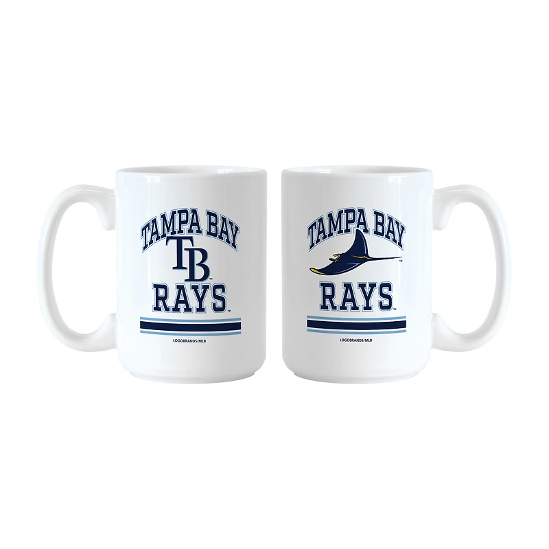 Logo Brands Tampa Bay Rays 15oz. Current & Throwback Mug Set