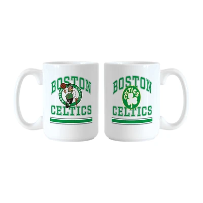 Logo Brands Boston Celtics 15oz. Current & Throwback Mug Set