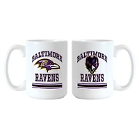 Logo Brands Baltimore Ravens 15oz. Current & Throwback Mug Set