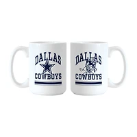 Logo Brands Dallas Cowboys 15oz. Current & Throwback Mug Set
