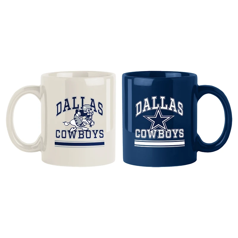 Dallas Cowboys 15oz. Current & Throwback Mug Set