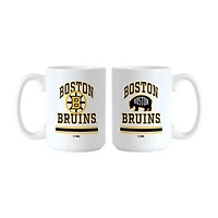 Logo Brands Boston Bruins 15oz. Current & Throwback Mug Set