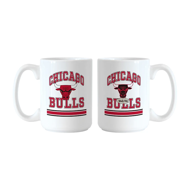 Logo Brands Chicago Bulls 15oz. Current & Throwback Mug Set