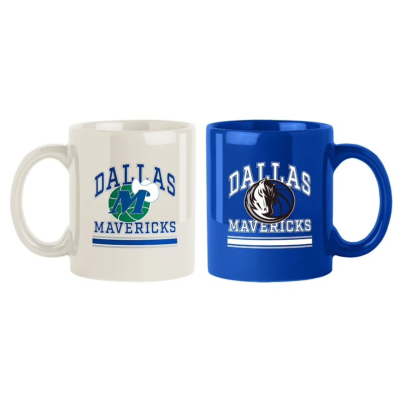 Dallas Mavericks 15oz. Current & Throwback Mug Set