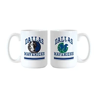 Logo Brands Dallas Mavericks 15oz. Current & Throwback Mug Set