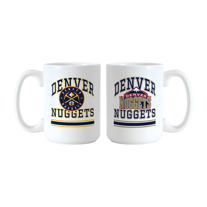 Logo Brands Denver Nuggets 15oz. Current & Throwback Mug Set