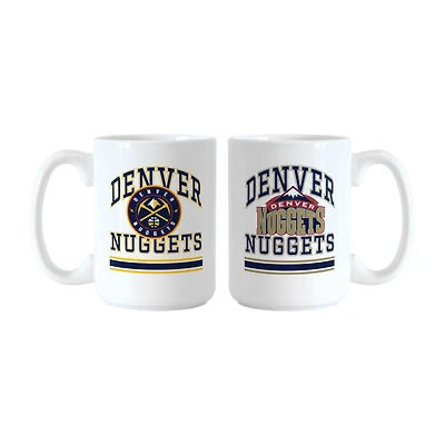 Logo Brands Denver Nuggets 15oz. Current & Throwback Mug Set