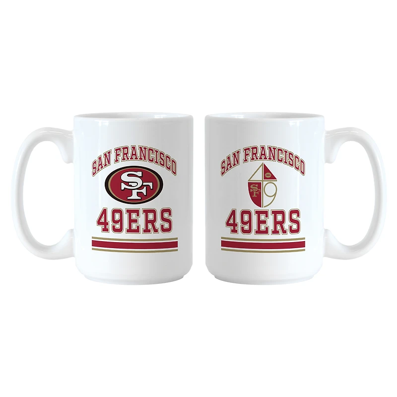 Logo Brands San Francisco 49ers 15oz. Current & Throwback Mug Set