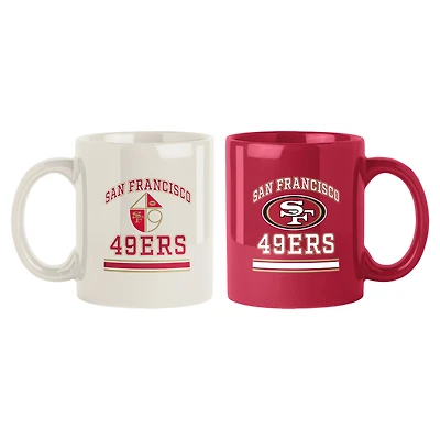 San Francisco 49ers 15oz. Current & Throwback Mug Set