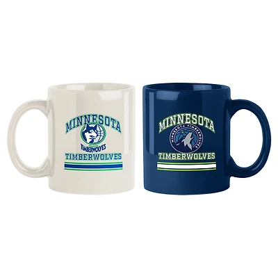 Minnesota Timberwolves 15oz. Current & Throwback Mug Set
