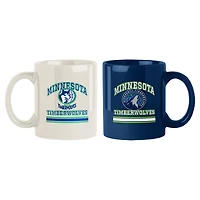 Minnesota Timberwolves 15oz. Current & Throwback Mug Set