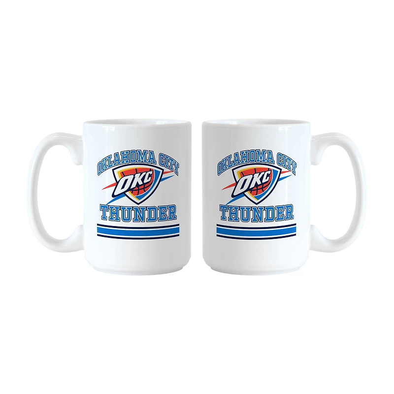 Oklahoma City Thunder 15oz. Current & Throwback Mug Set